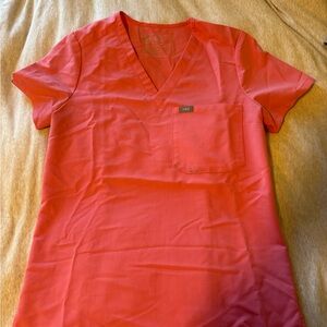 Figs Hot Pink Catarina Scrub Top